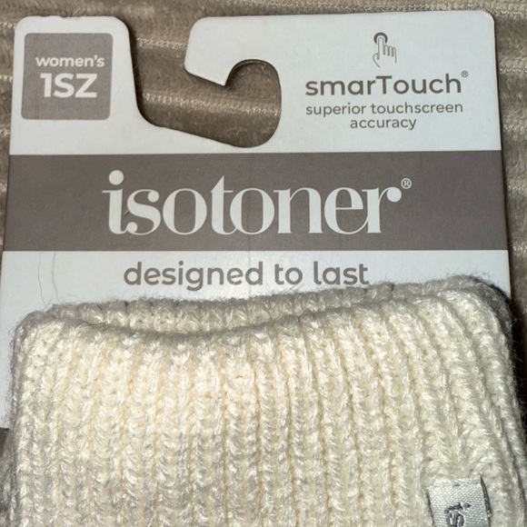 Pretty cream warm ISOTONER women’s gloves NWT - Picture 5 of 8